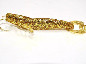 NEW!!! Gold Glitter, 4” Shrimp, qty 6