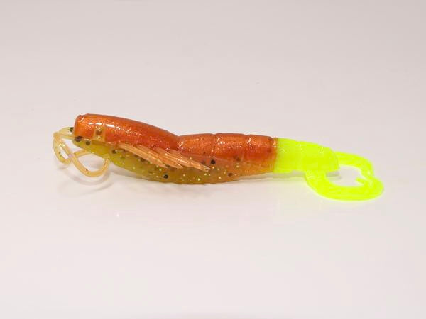 New Penny with Chartreuse Tail Shrimp, 3", qty 10