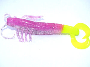 Trout King, Pink-Chart, 4” Shrimp, qty 6